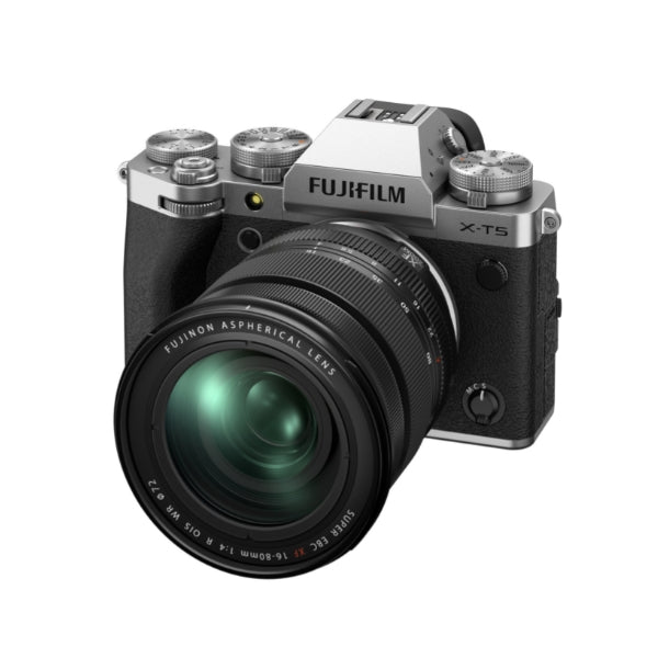 Kit Câmera Digital Mirrorless Fujifilm X-T5 Prata + Lente Zoom Fujifilm Fujinon XF16-80mmF4 R OIS WR