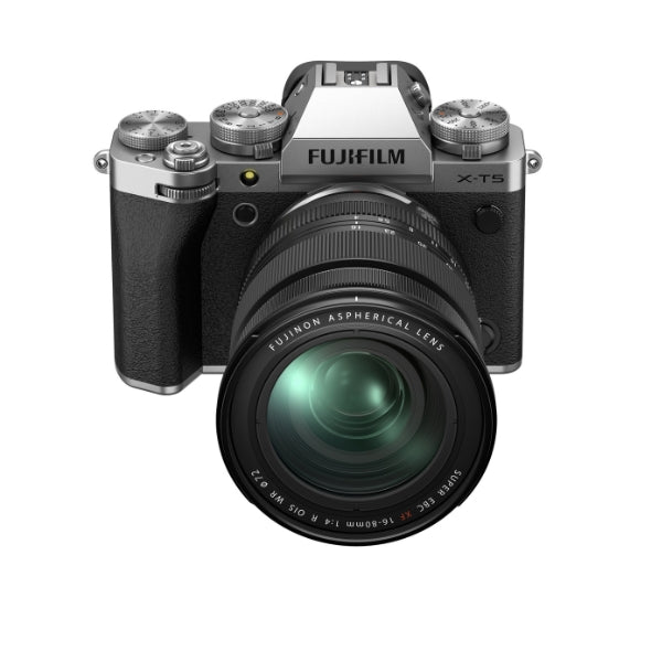 Kit Câmera Digital Mirrorless Fujifilm X-T5 Prata + Lente Zoom Fujifilm Fujinon XF16-80mmF4 R OIS WR