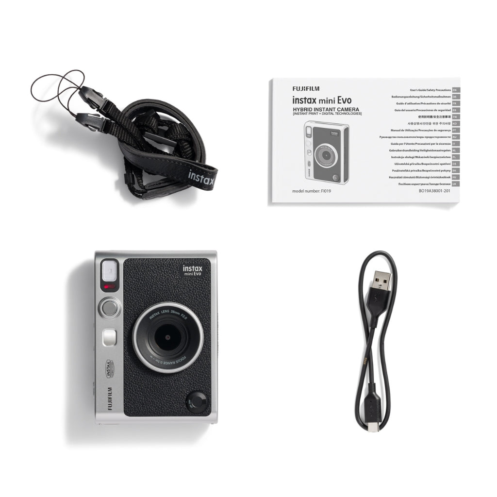 Câmera e Impressora para Smartphone Fujifilm instax mini Evo Black