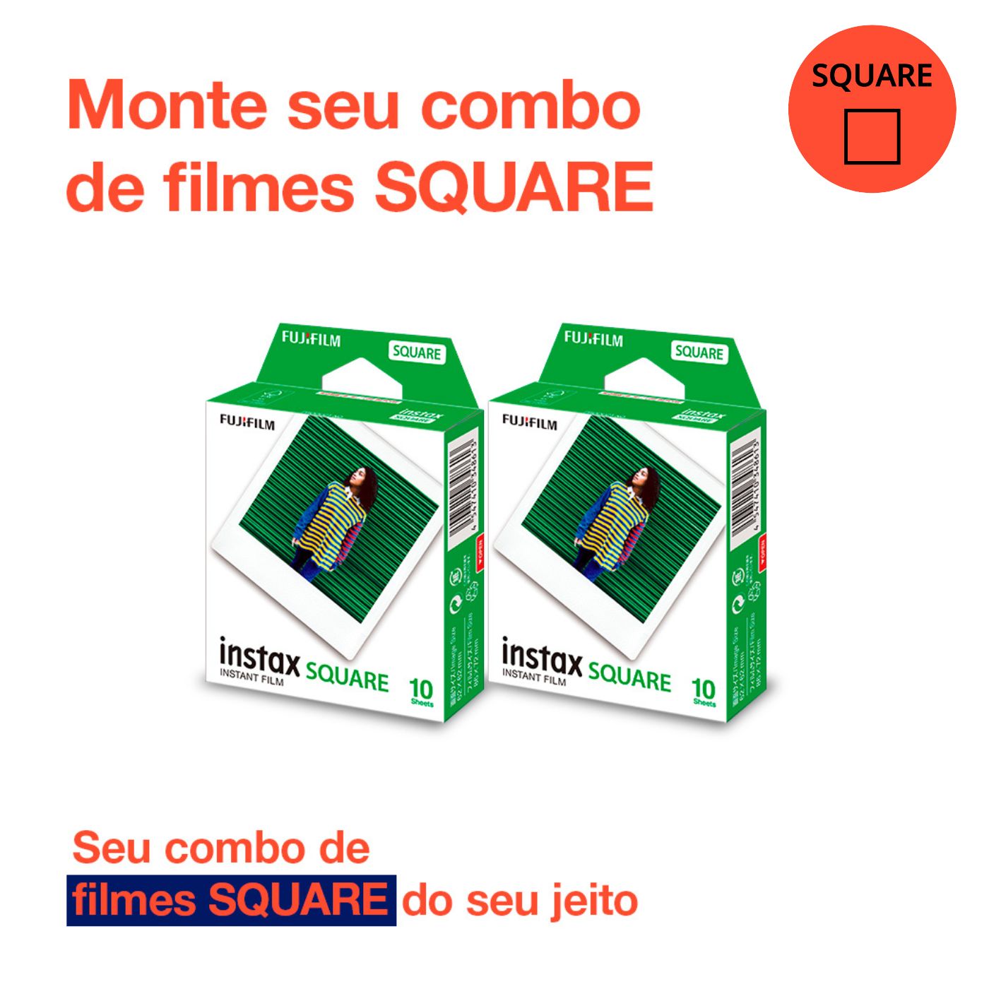 Monte seu combo filmes instax™ Square: