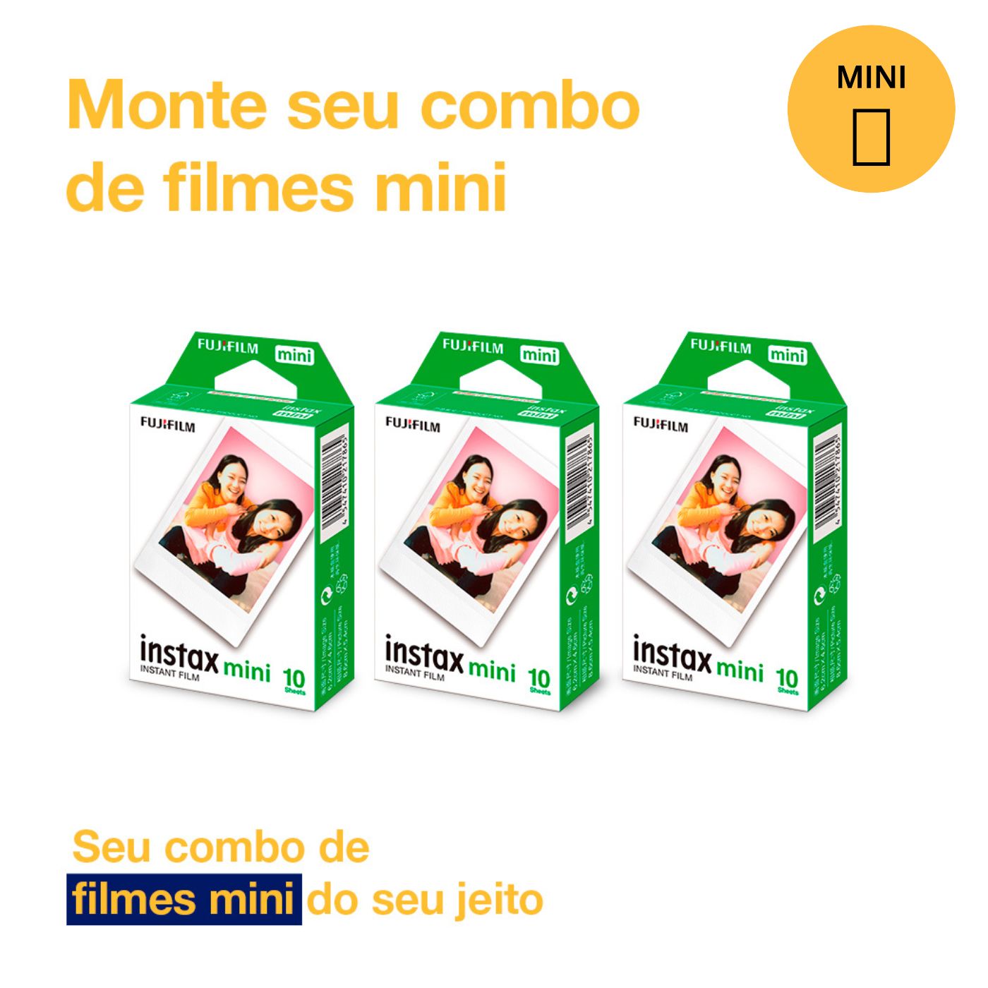 Monte seu combo filmes instax™ Mini: