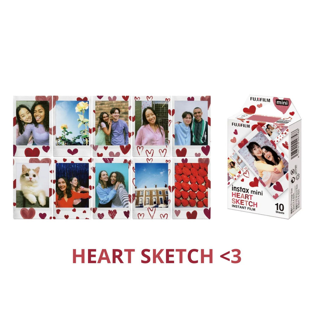 Combo de Filmes Fujifilm instax™ mini Heart Sketch 30 Fotos