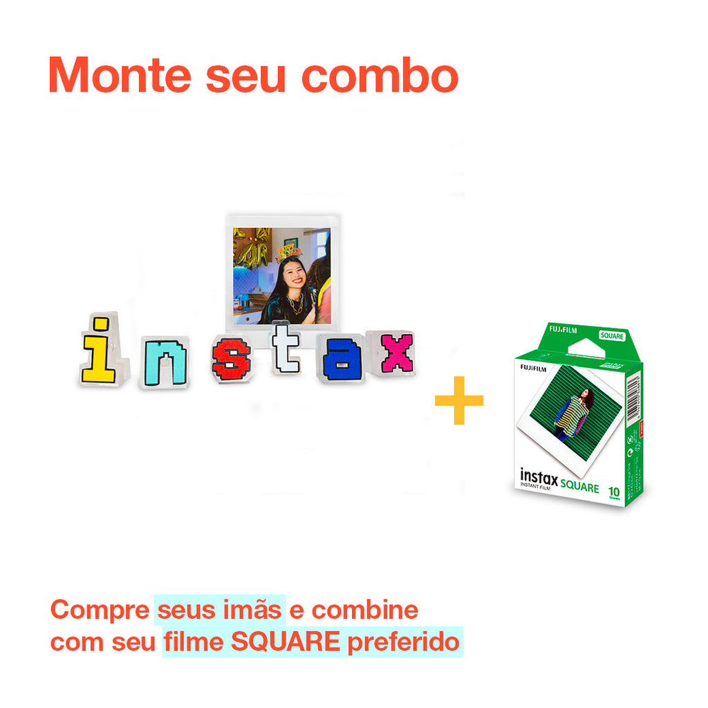 Combo Clipe para fotos letras instax™ + Filme instax™ SQUARE 10 fotos