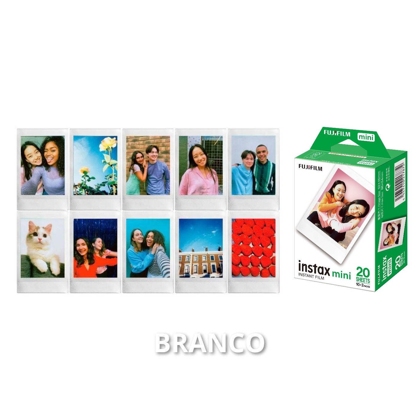 Combo de Filmes Fujifilm instax™ mini Branco 40 Fotos
