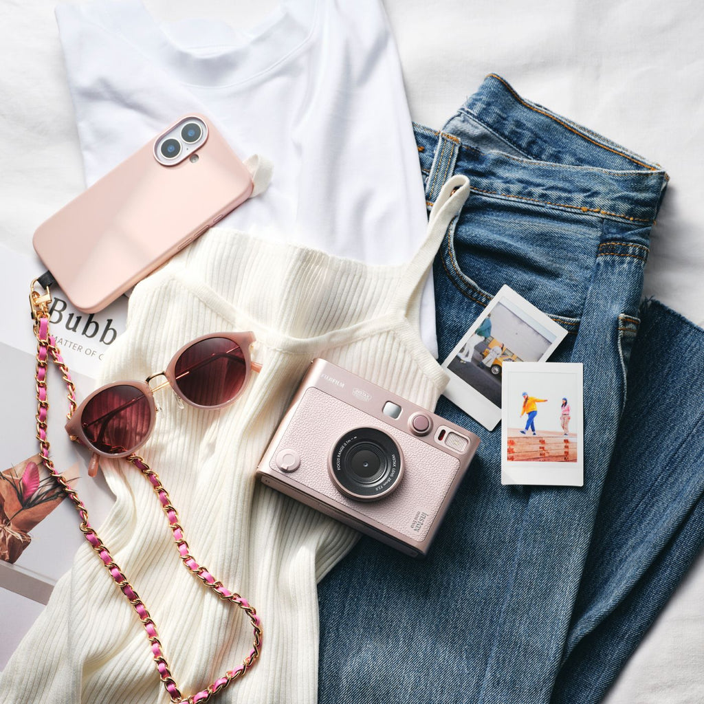 Câmera e Impressora para Smartphone Fujifilm instax mini Evo Gentle Rose