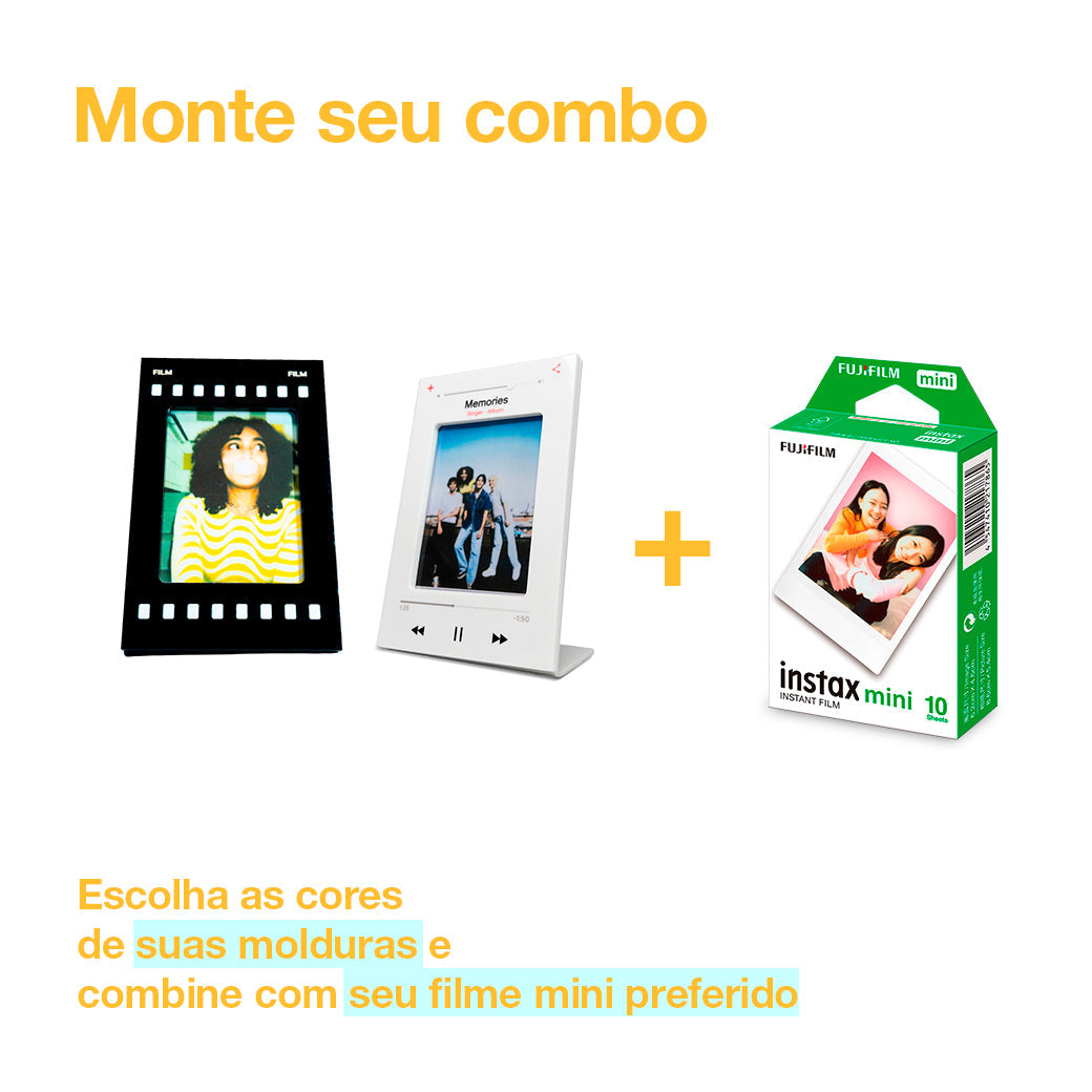 Combo de 3 molduras instax™ mini + Filme instax™ mini 10 fotos