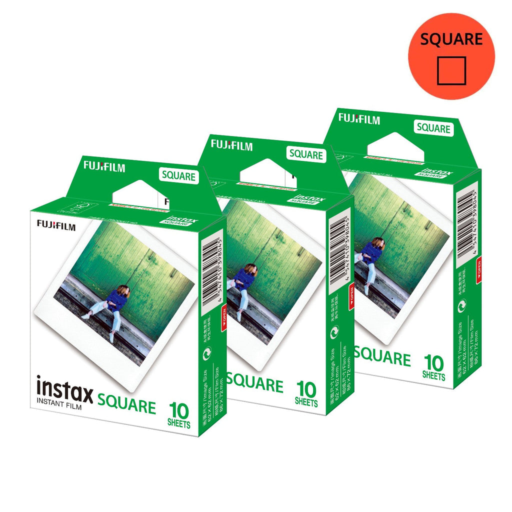 Combo de Filmes Fujifilm instax™ SQUARE Branco com 30 Fotos