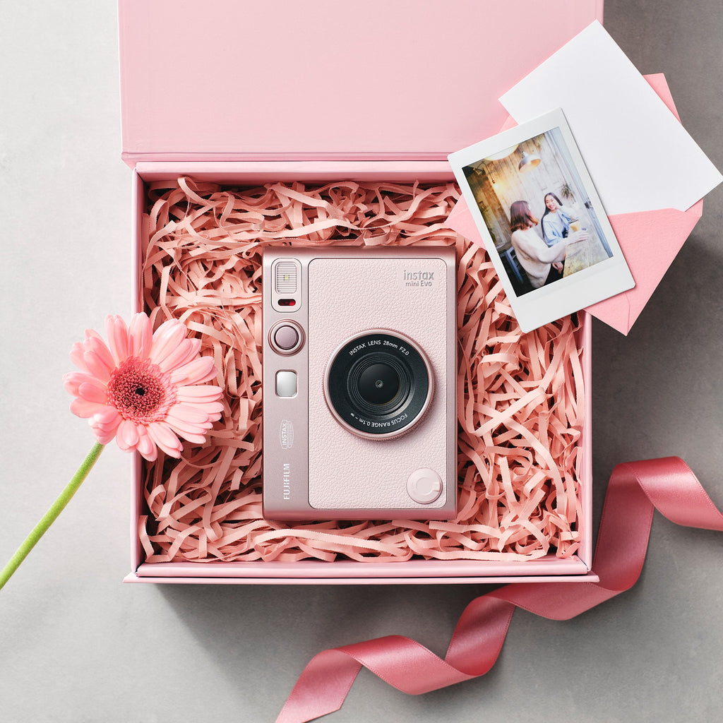 Câmera e Impressora para Smartphone Fujifilm instax mini Evo Gentle Rose