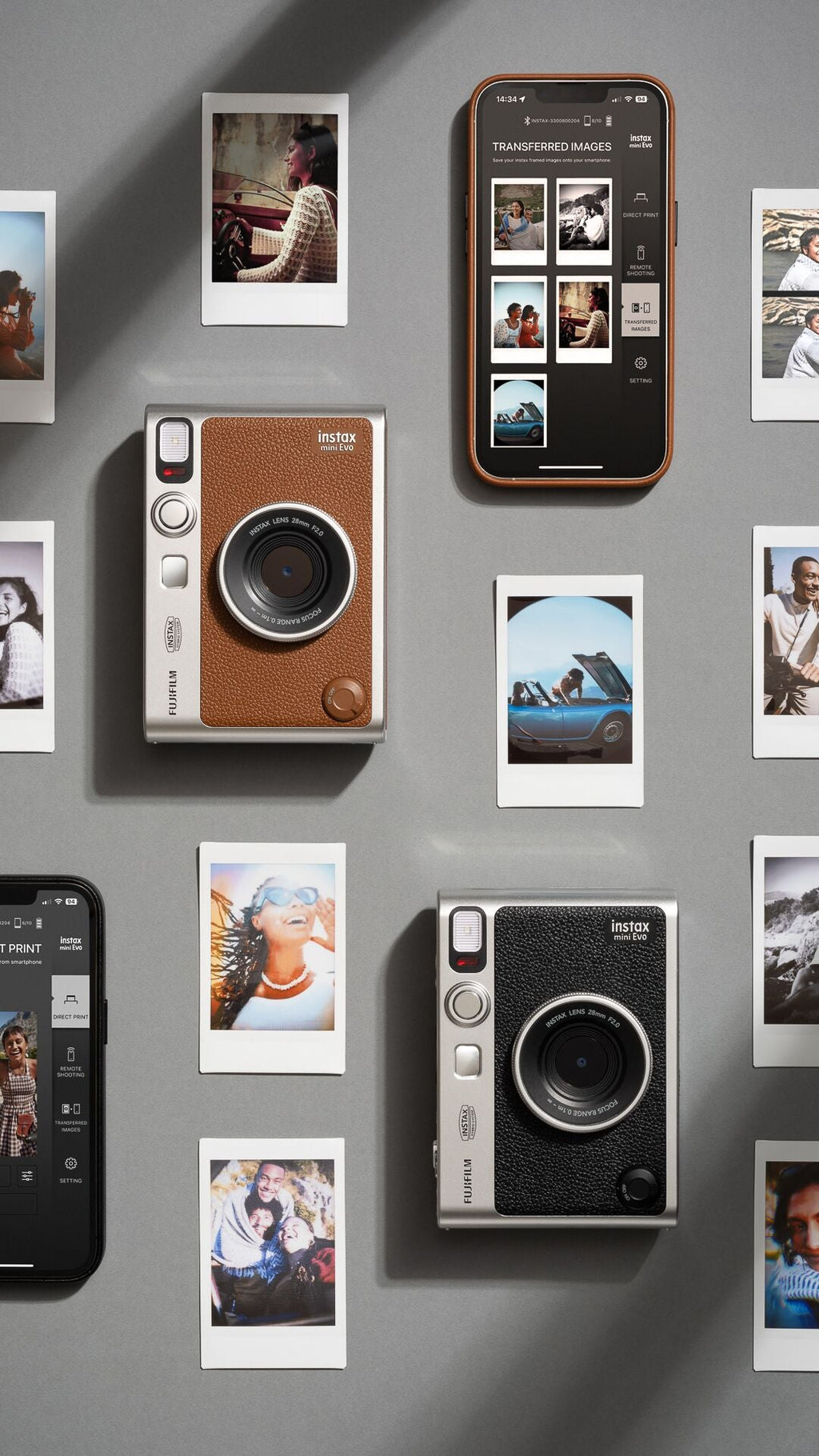 Câmera e Impressora para Smartphone Fujifilm instax mini Evo Black